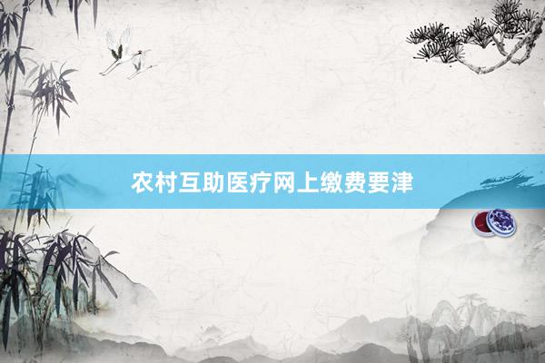 农村互助医疗网上缴费要津